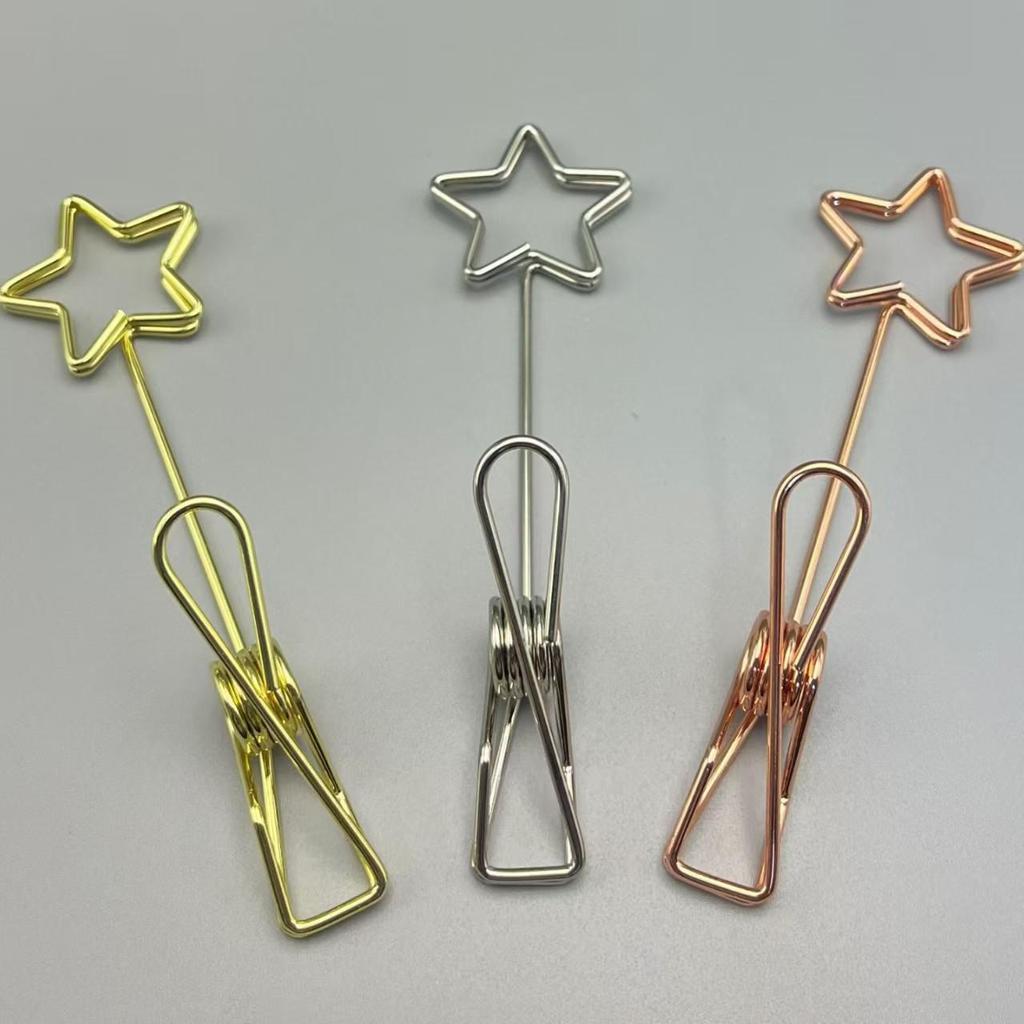 Kreative sternförmige Metallklammern für Notizen, Fotos, Menüs und Nachrichten