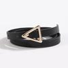 Y2k Ladies Triangular Buckle Laser Laser Dot Belt With Magnetic Closure For Trendy Looks