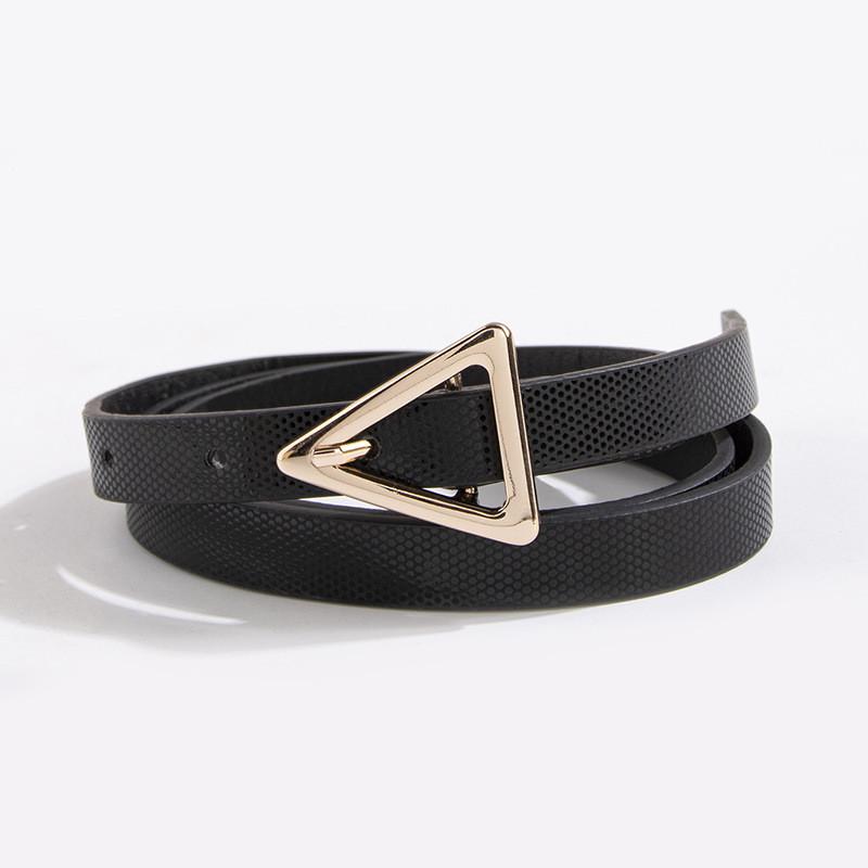 Y2k Ladies Triangular Buckle Laser Laser Dot Belt With Magnetic Closure For Trendy Looks