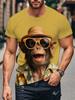 Lustiges Affen-Grafik-T-Shirt für Herren Kleidung 3D Cartoon Gorilla Orang-Utan Bedrucktes T-Shirt Unisex Kurzarm Unisex Oberteile T-Shirts