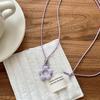 Colorful Hollow Flower Pendant Necklace for Women Adjustable Rope Sweater Decoration Party Gifts Choker Jewelry Accessories