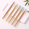 Five-Color Nan Bamboo Chopsticks for Home Sharing - Chinese Style, New Set for Individual Use