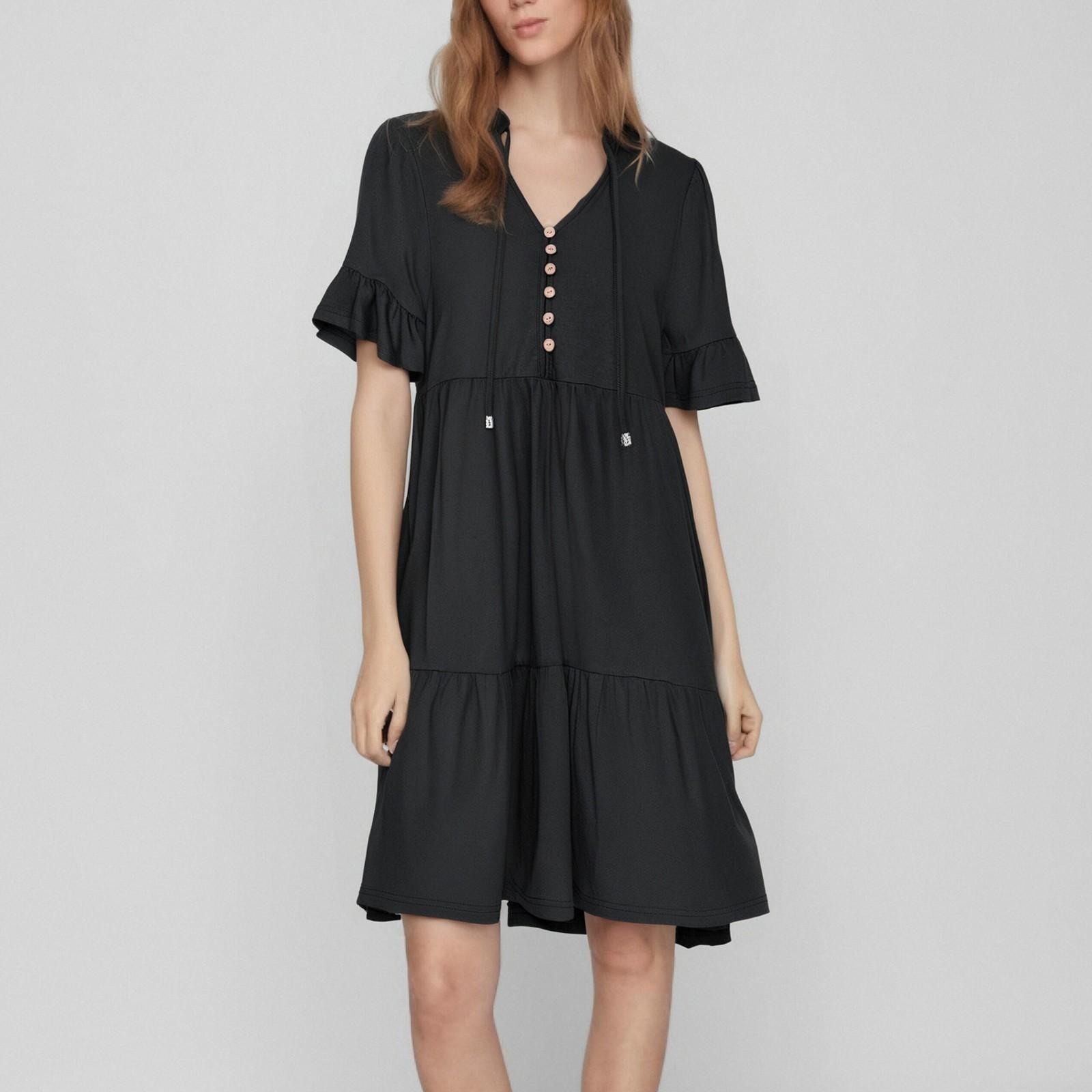 

Женский повседневный сарафан длиной до колена, модное удобное платье M чёрный