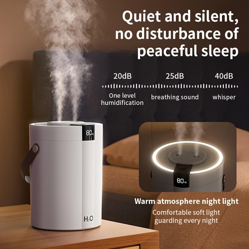 1.5L Dual-Mist Spray Humidifier Wireless Quiet Portable Air Humidifier with Night Light Suitable for Home,office, Desktop Use