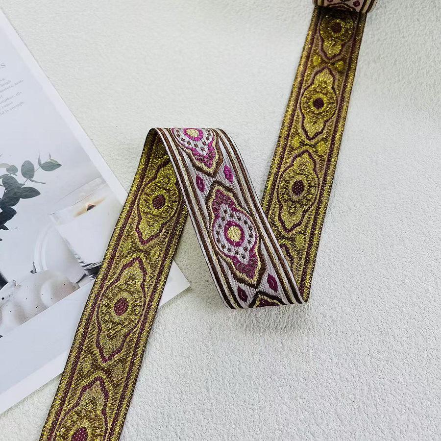 

Кружевная тесьма для отделки штор - Аксессуары для дома и одежды, ширина 3 см, SH-3205 маджента