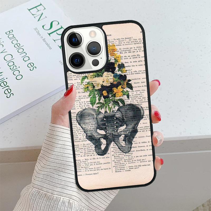Vintage Anatomy Heart Brain Nurse Phone Case Cover For iPhone 17 Air 15 16 16e 14 13 Pro 12 11 Pro Max For Apple PLUS Fundas