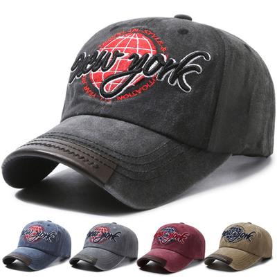 Halloween Peaked Cap Street Large Head Size Washed Cotton Baseball Cap