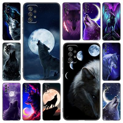 Custodia per telefono Ululato di Lupo Lunare Per Samsung Galaxy A21 A30 A50 A52 S A13 A22 A32 A33 A53 A73 5G A11 A12 A31 A51 A70 A71 A72 Cover
