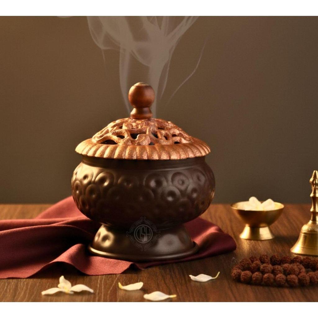 DSH Incense Burner Home Purifying Loban Dhoop Dani Dhuni for Home and Office