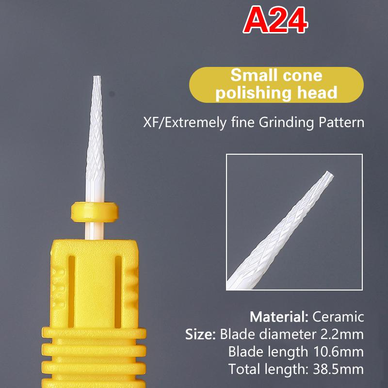 Ceramic Milling Cutter Nail Drill Bit Electric Manicure Pedicure Mill Bits Machine Files Nail Art Tools Equipment