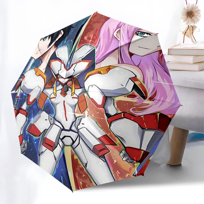 1pc Anime Characters Outdoor Umbrella - Automatic Opening/Closing - Portable 3-Fold Design - 8-Rib Iron Frame - Perfect Gift for Fans, Travelers,