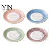 Portable Garlic Mincer Ceramic Grater Plate, Embossed Grinding Dish for Grating Manual Food Crusher Wasabi Ginger Cheese Chocolate Carrot Fruits