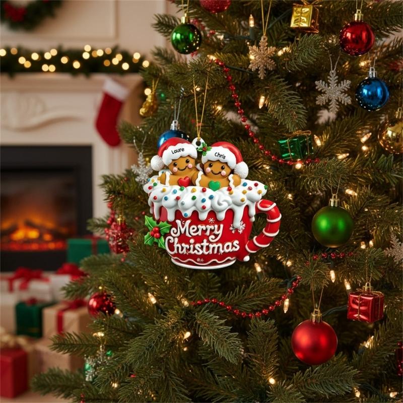 Shatterproof Christmas Cookie Decorations Decorative Acrylic Hanging Pendant For Indoor Outdoor Christmas Tree