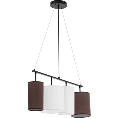 Modern Ceiling Lamp, 4-bulb E14, White and Brown