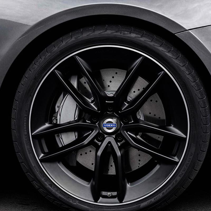 4ks 56mm Samolepky na středové krytky kol auta Pokličky kol Samolepka Pro Volvo Rdesign AWD C30 C70 S40 S60 S70 S80 S90 V40 V50 V60 V70