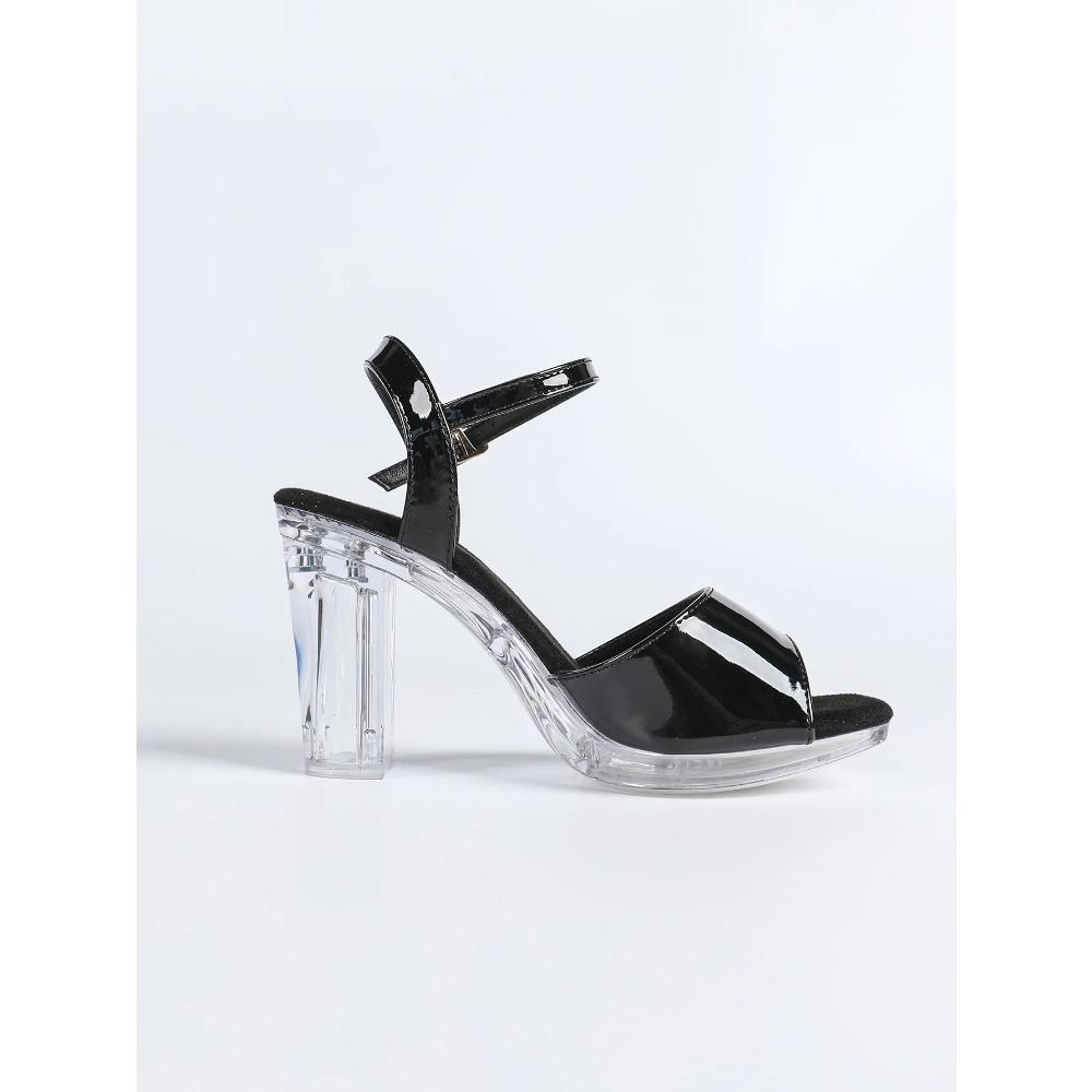 12Cm Clear Heel New Shoes Flat Heel Sexy Transparent Waterproof Table High Heel Sandals Women's High Heels LFD-69192-4