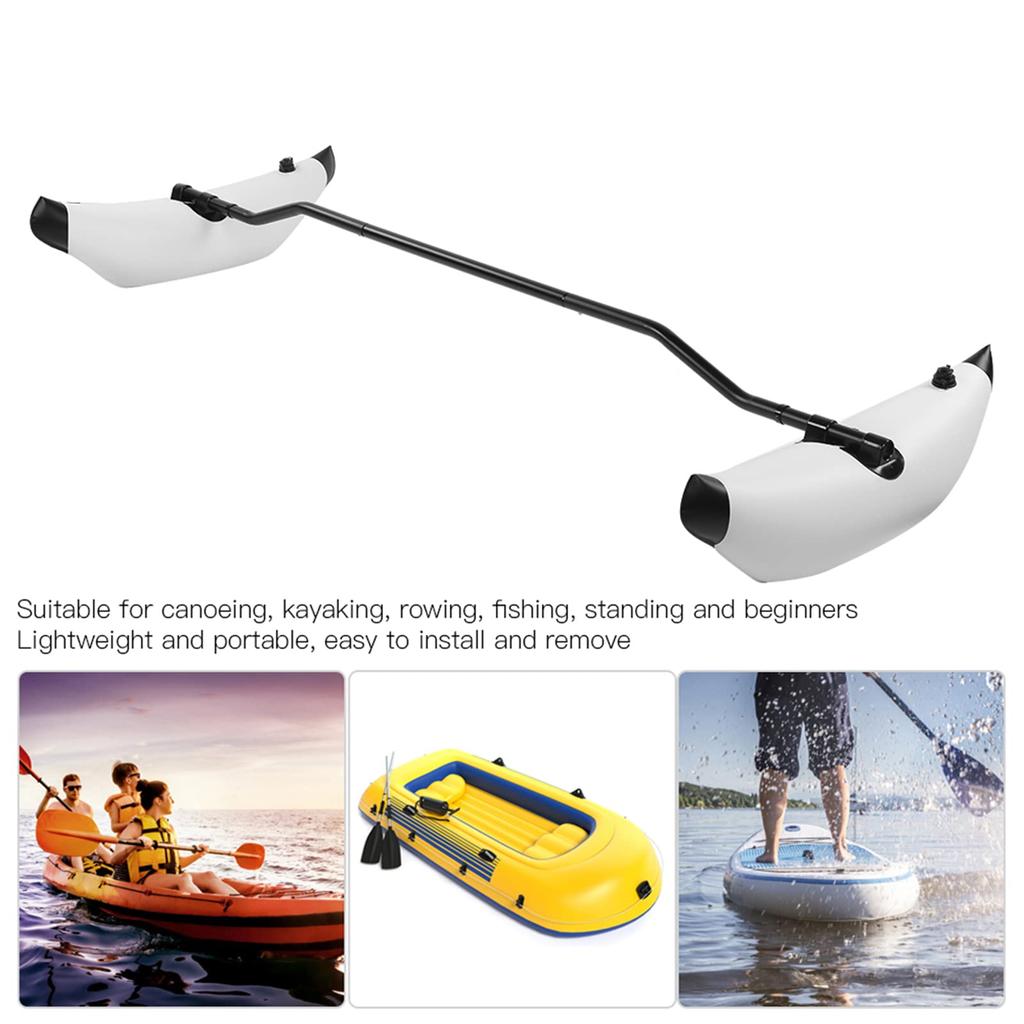 Inflatable Kayak Stabilizer PVC Canoe Outrigger Kit Floating Balance Boat Accessories White