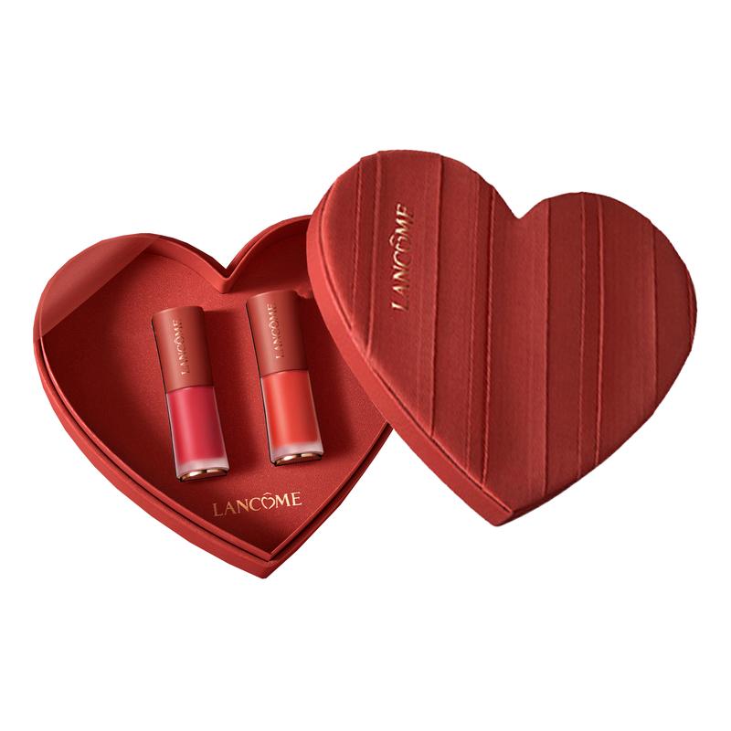 Lancôme Lip gloss/lip gloss/lip glaze Nude Leather Gift Box Soft Mist Easy to Color Nude Lip Glaze #313 Nude Tulip + Nude Lip Glaze #312 Nude Peach золотой
