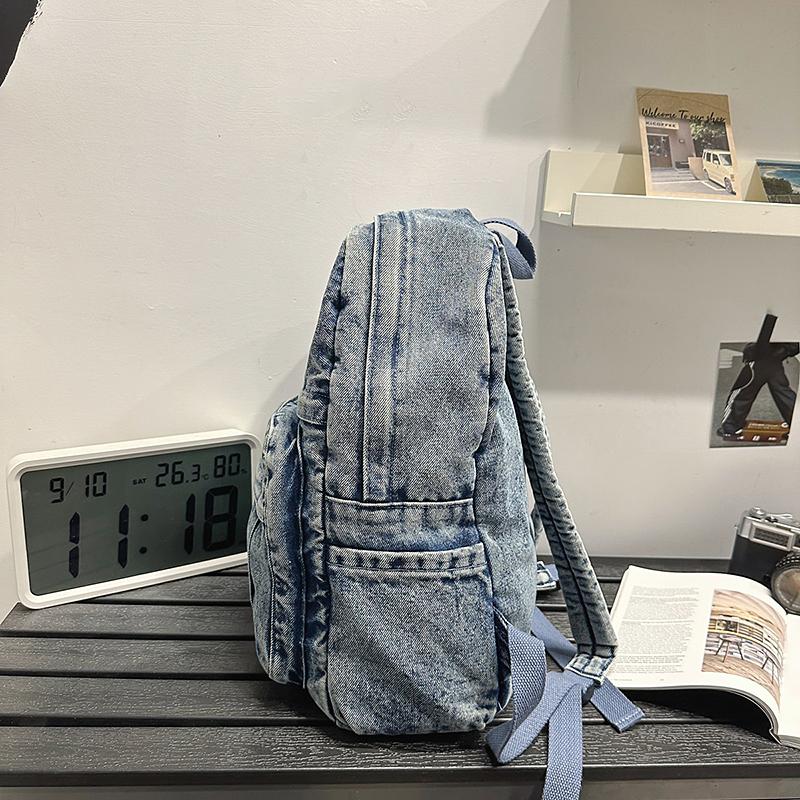 Denim Backpack Student Schoolbag Women's Travel Backpack