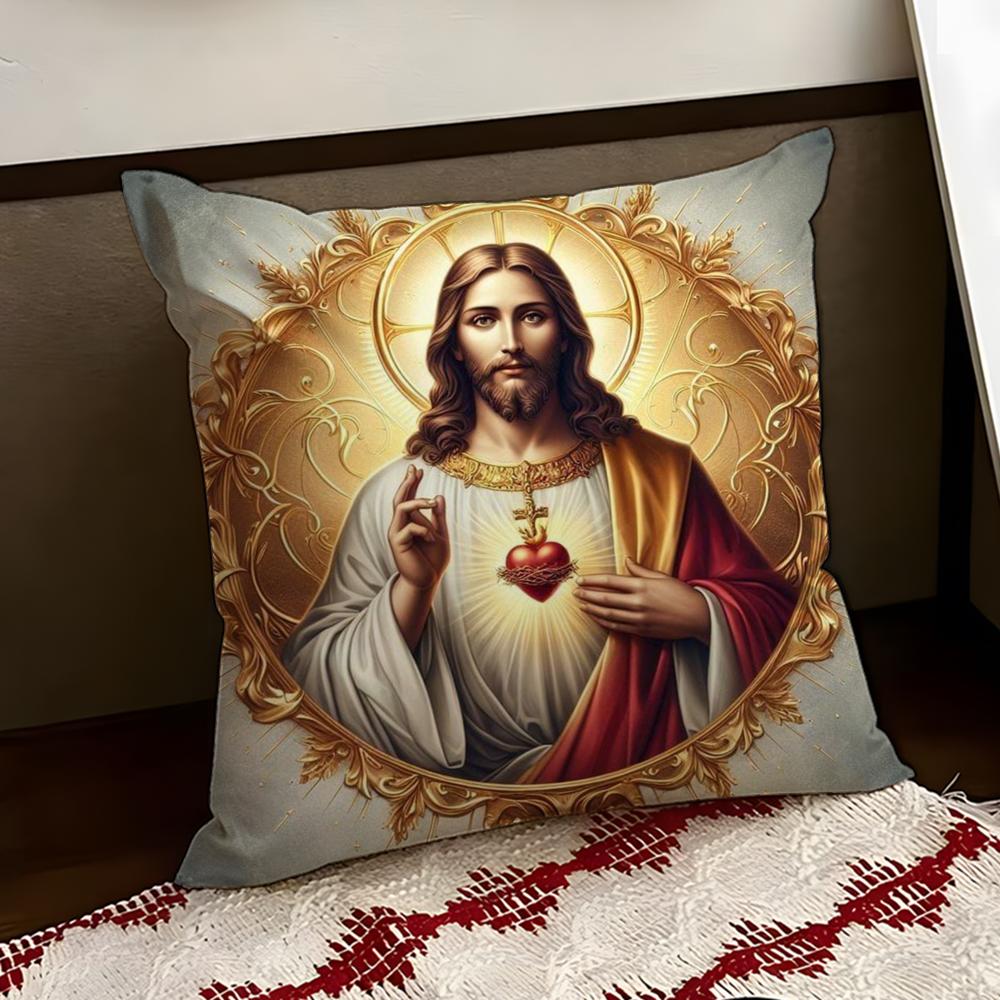 SSacred Aesthetic Art Cushion Cover Reversible Soft Durable Pillow Cover Home Car MultiScene Use for Daily Comfort