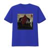 Skrillex Quest For Fire Premium T Shirt Unique Gothic Design with Mysterious Rider and Skull Horse Print Vintage Washed