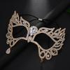 Rhinestone Tassel Veil Masks Full Face Women Chains Face Mask Masquerade Dance Party Performance Sexy Facial Accessories Jewelry