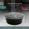 Jimeihewang Disposable Round Food Containers with High Lids, 4800ml, 60 Sets