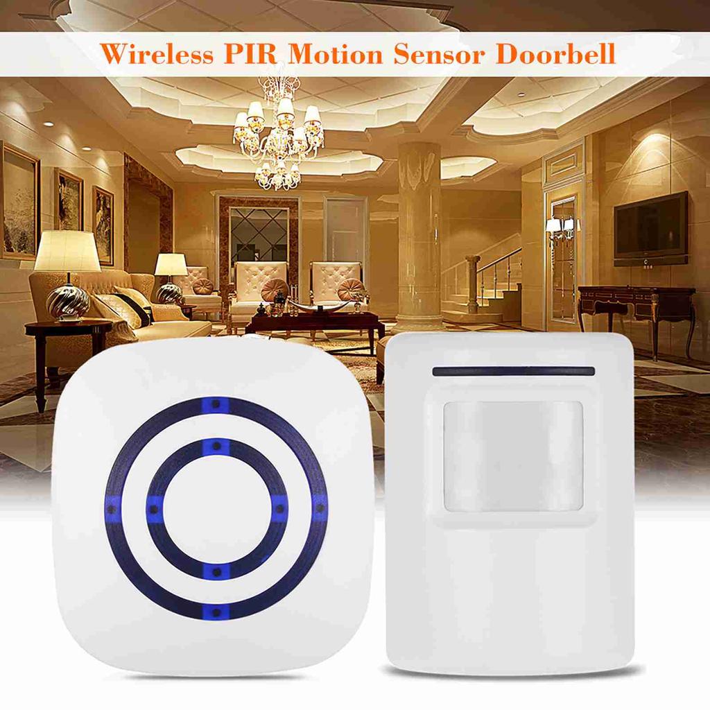 Smart Doorbell 38 Ringtones Household Wireless Infrared Human Motion Sensor Doorbell for Shop Wireless Doorbell Receiver