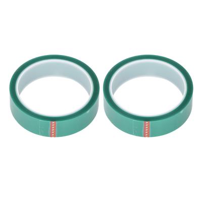 2PCS High Temperature Tape PET 0.06mm Thickness 25mm Width 33meter Length Green Insulation Tape