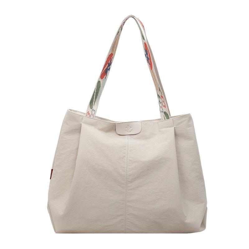 Ultra-light large-capacity cloth bag, women's simple casual shoulder handbag, student class tote bag