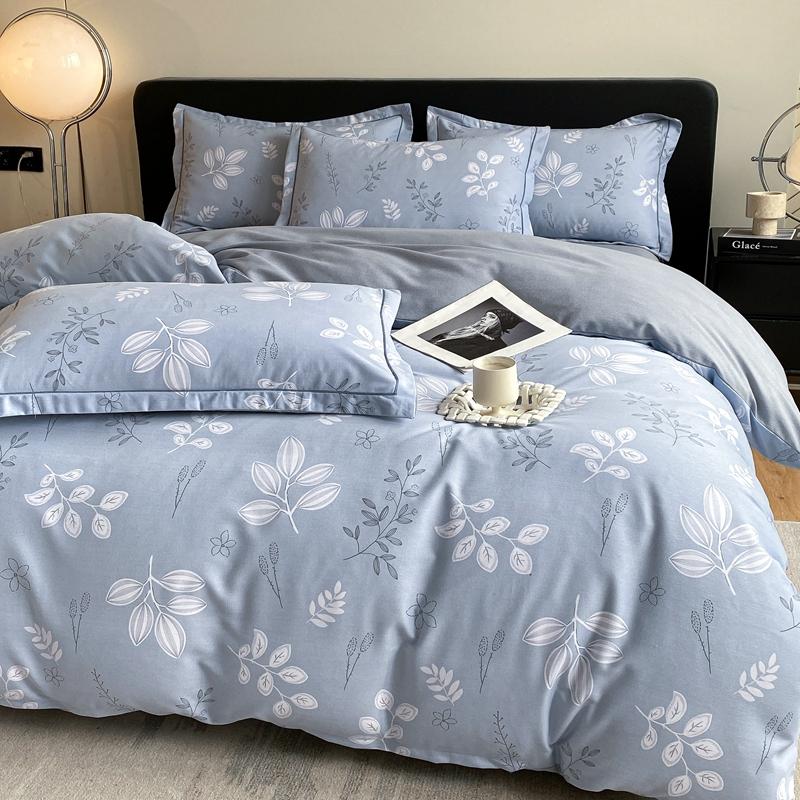 3pc Print Cotton Quilt Cover Set,Skin Soft No Fading,Single/Queen Size Multi-Size,All Seasons Men And Women Bedding Set,No Core