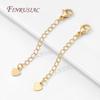 18K Gold Plated Extension Chain with Clasp For Jewelry,Brass Extension Tail Chain,DIY Bracelets/Necklace Making Accessories