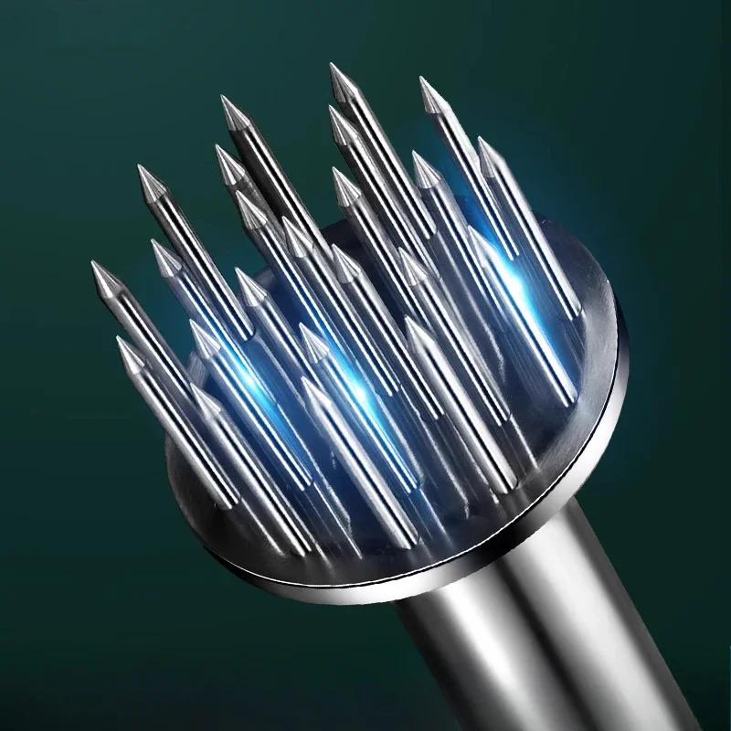 Hand Punch Meat Piercing Needle Flesh Hole Artifact Portable 304 Stainless Steel Meat Loose Needle Hammer Tenderizer Steak Tools