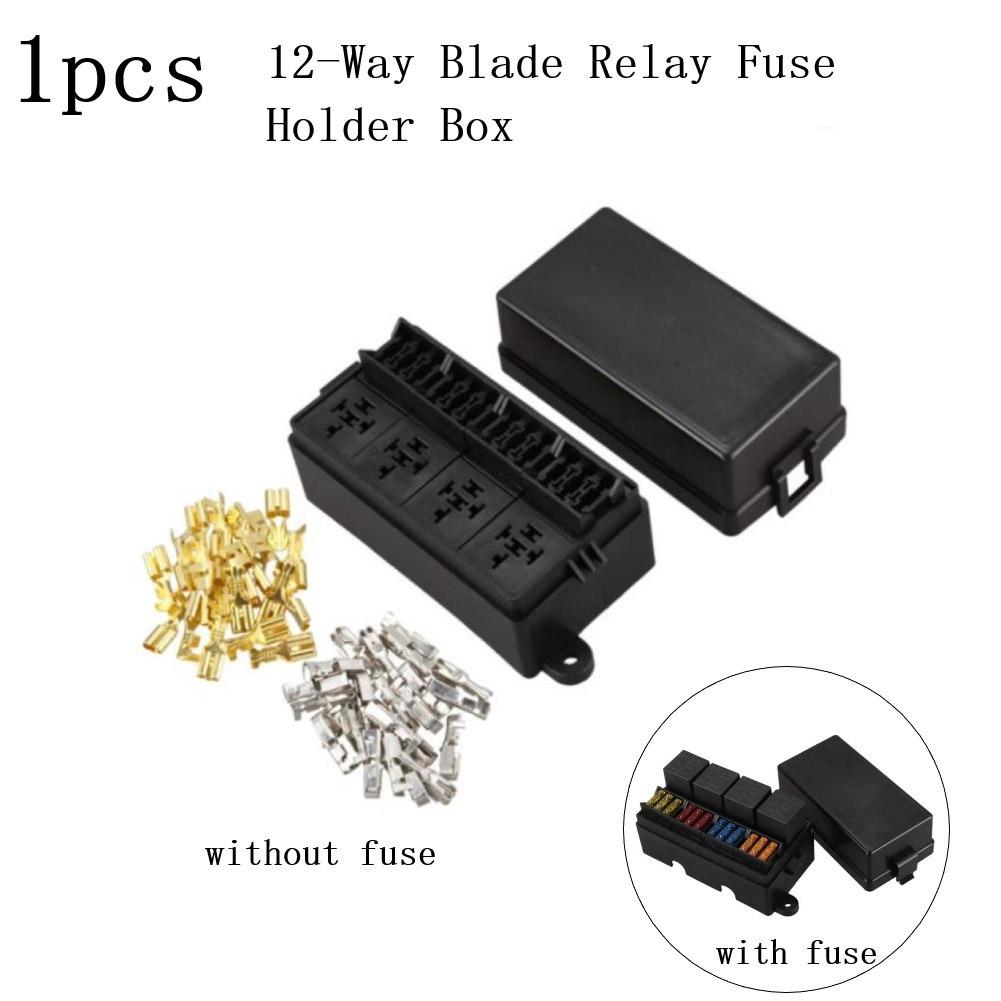 Compact 12 Way Fuse Box with PaddleFuse Terminals Designed for Low Voltage Applications in For Cars ATVs and Trailers