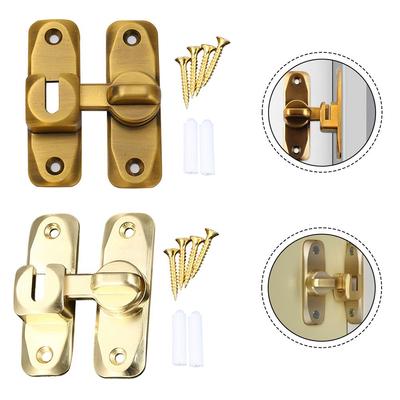 Sliding Barn Door Lock 90°180° Sliding Door Latch Barn Gate Bolt Cabinet Closet Latch  Window Buckle Anti Theft Hardware