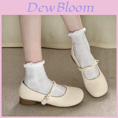Classic Mary Jane Flat Shoes For Women With Striped Pu Upper Perfect For Spring Daily Wear