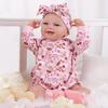BABESIDE 3PCS Reborn Baby Doll Clothes for 17-22 Inch Dolls, Baby Doll Outfit Accessories with Floral Pattern Fit Newborn Baby Dolls Girl Boy, Pink