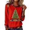 Women's Fashion Christmas Printed Long-Sleeve Pullover Top