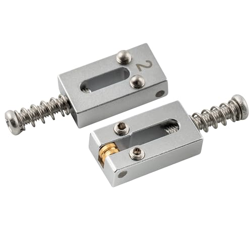 Musiclily Ultra 10.5mm Brass Guitar Roller Bridge Saddles for Strat/Telecaster Style Electric Guitars, Chrome (Set of 6)