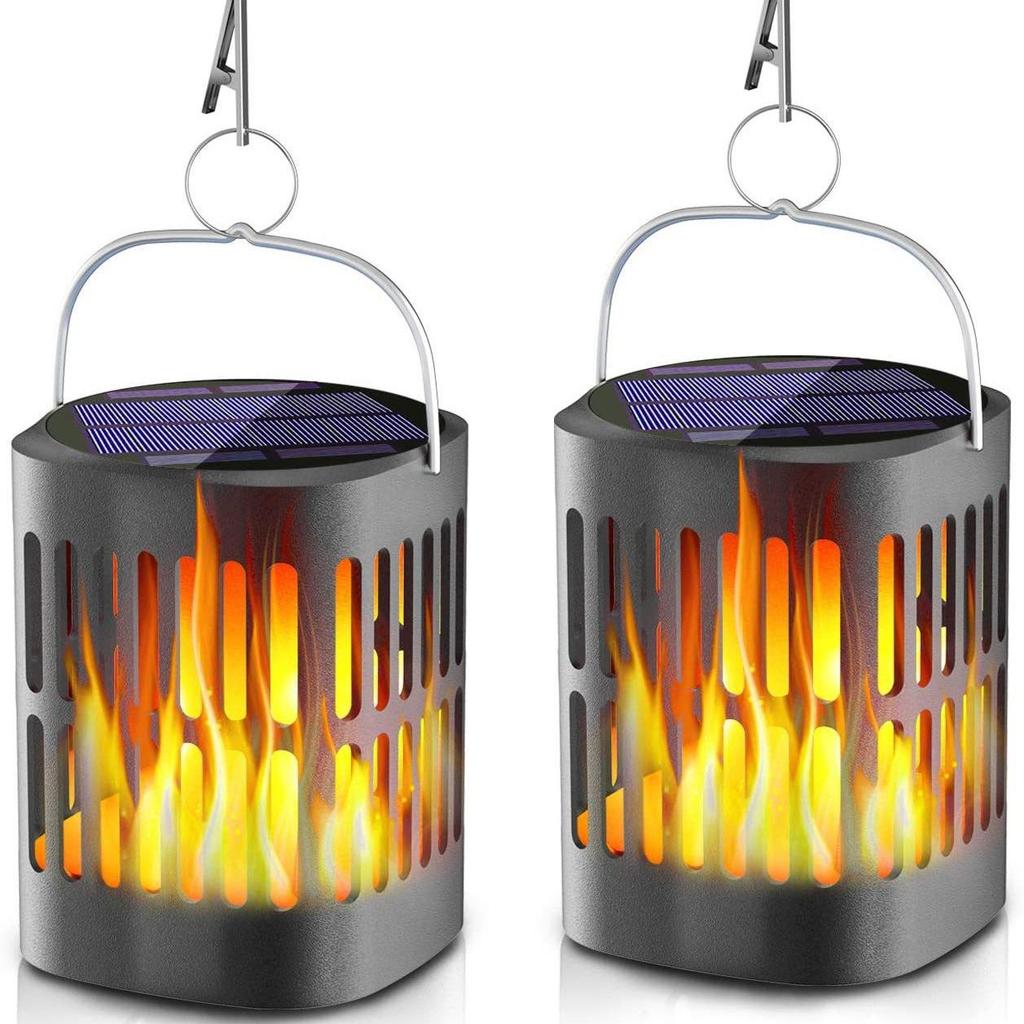 Solar Flame Wall & Garden Lamp with Plug-in Option