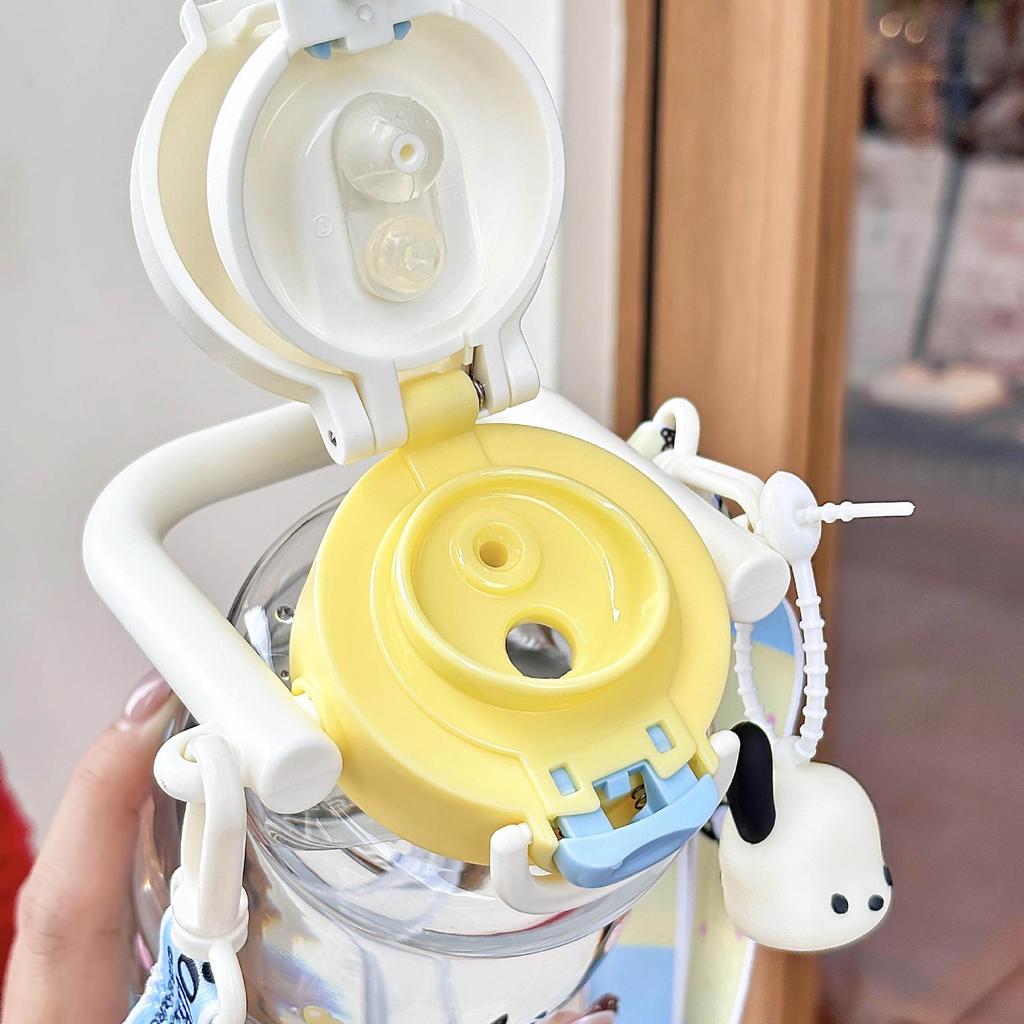 Sanrio Cute Children's Double-Drink Straw Cup & Crossbody Backpack