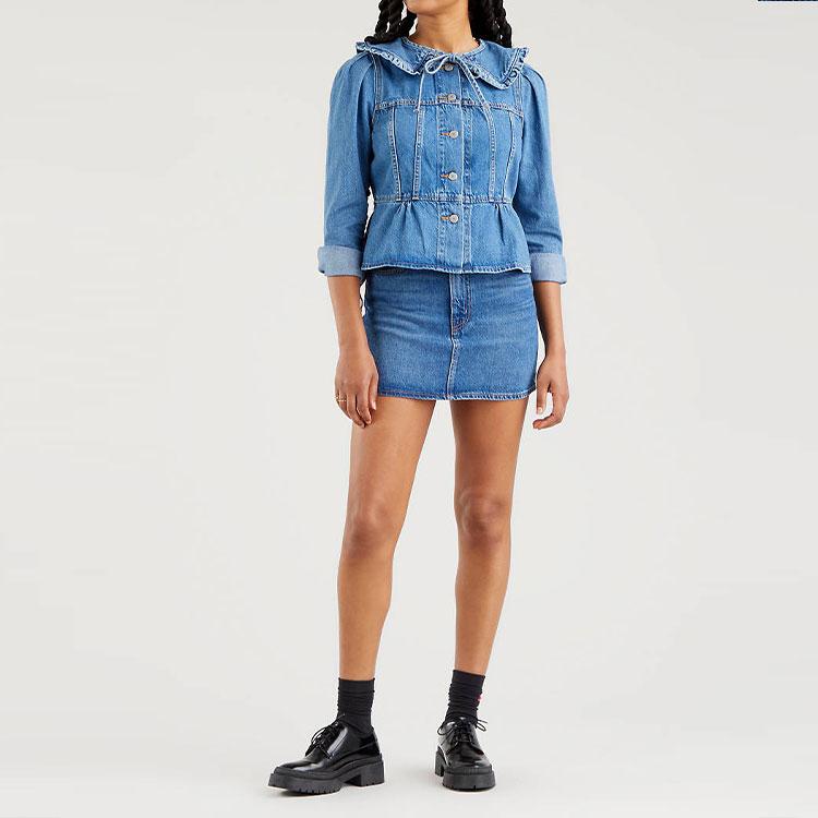 Levis Vintage A-Line Denim Skirt Women Skirts Blue A0986-0000