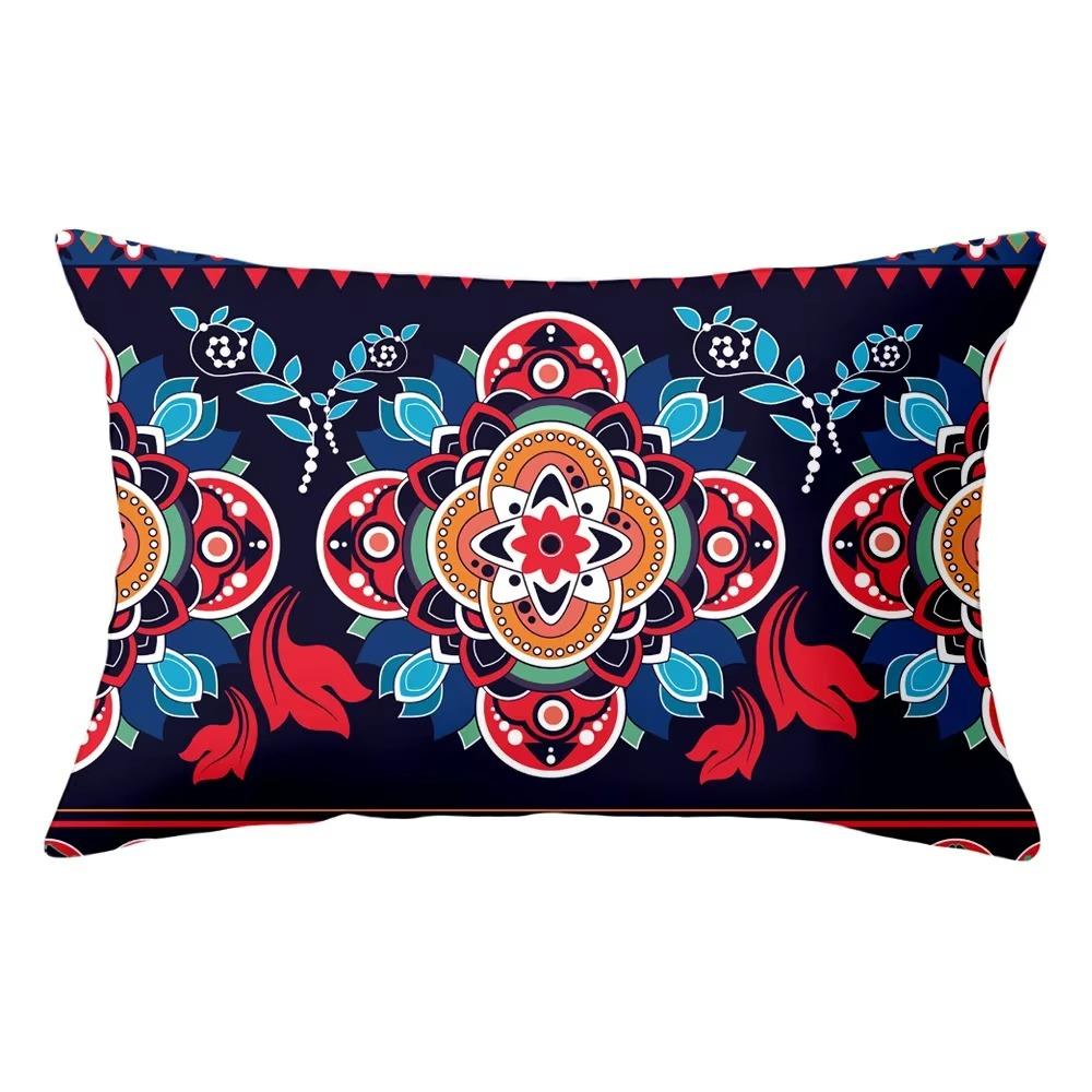 30X50 Bohemian Ethnic Style Pattern Print Decoration Living Room Back Home Polyester Rectangular Pillowcase Sofa Cushion