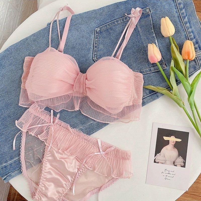 Japanese sweet underwear women's small breasts gather without steel rings to close secondary breasts to prevent sagging pure desire girl style bra