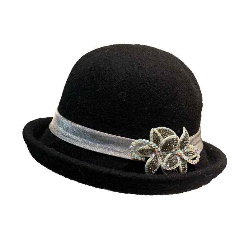 Hat lady autumn and winter fashion elegant basin hat knitted woolen top hat middle-aged and elderly mother warm bucket hat