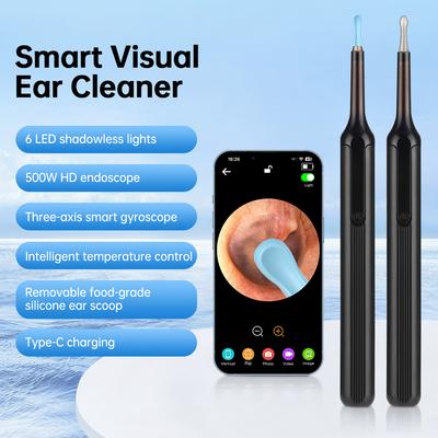 Smart Visual Ear Cleaner Wireless Earwax Cleaner 30W High-definition 6 LED 3.0mm Ear Wax Removal Tool Smart Ear Cleaning Spoon