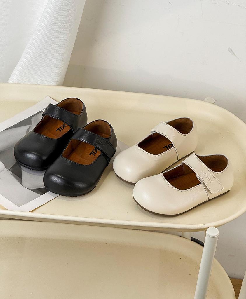 Frühling 2026 Koreanischer Stil Leder Prinzessin Ballerinas für Mädchen - Weich, Rutschfest, Flaches Design