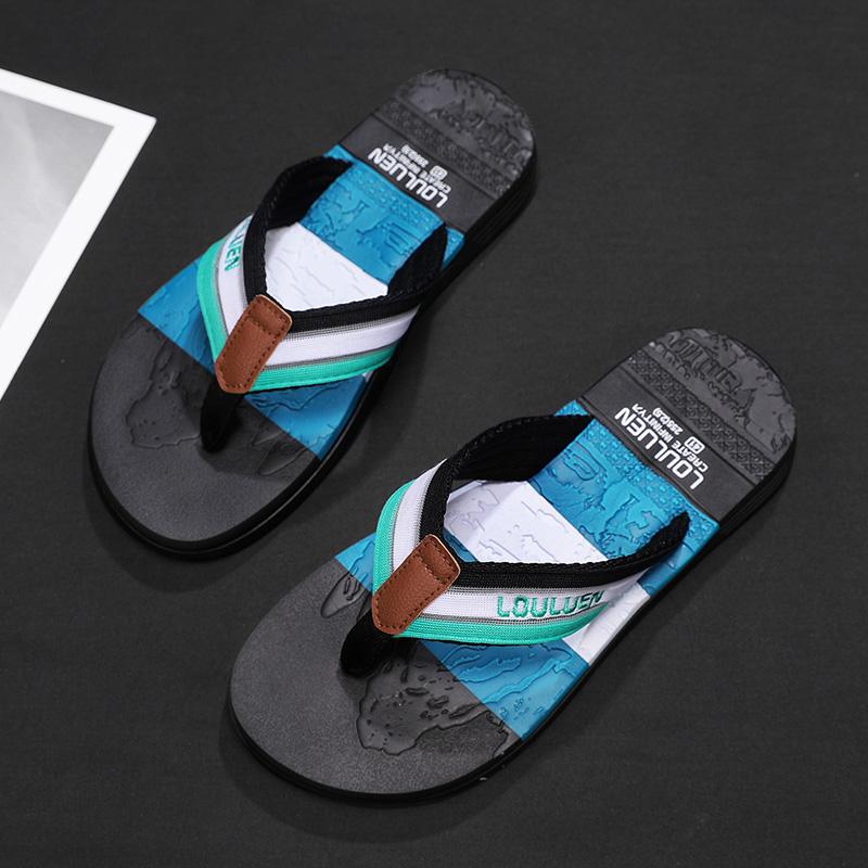 Men Flip Flops Beach Sandals Summer Slippers Non-slip Casual Flat Shoes Slippers Indoor House Shoes for Men Outdoor Slides