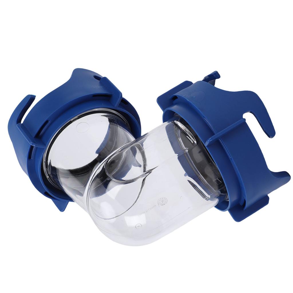 90 Degree RV Tote Tank Adapter Clear Sewer Hose Elbow Leakproof Connection for Camping Vehicle Trailers