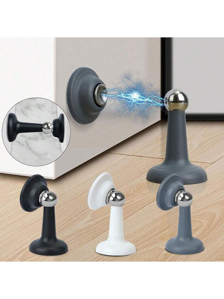 Silicone Anti-collision Door Stopper, Strong Magnetic, Silent Door Stopper, No Punching, Punching, Door Stop for Wall and Floor